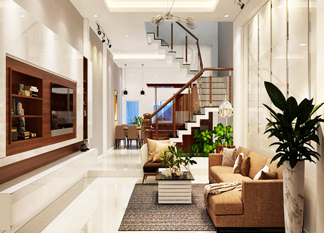 PHÒNG KHÁCH 4M ĐẸP HƠN VỚI CÂY CẢNH